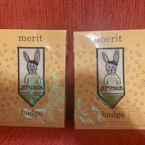 Merit Badge Je’taime Iron On Rabbit Patches